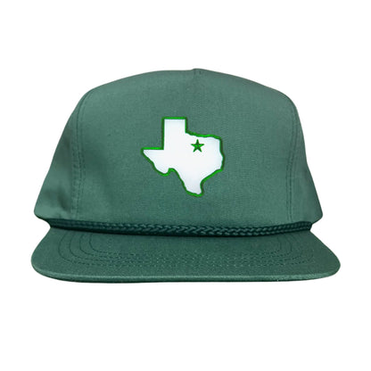 UNT State of Texas Star / 210 / Hats / UNT012 / MM - Flatbill Green Rope Canvas Snapback - Club Rehab