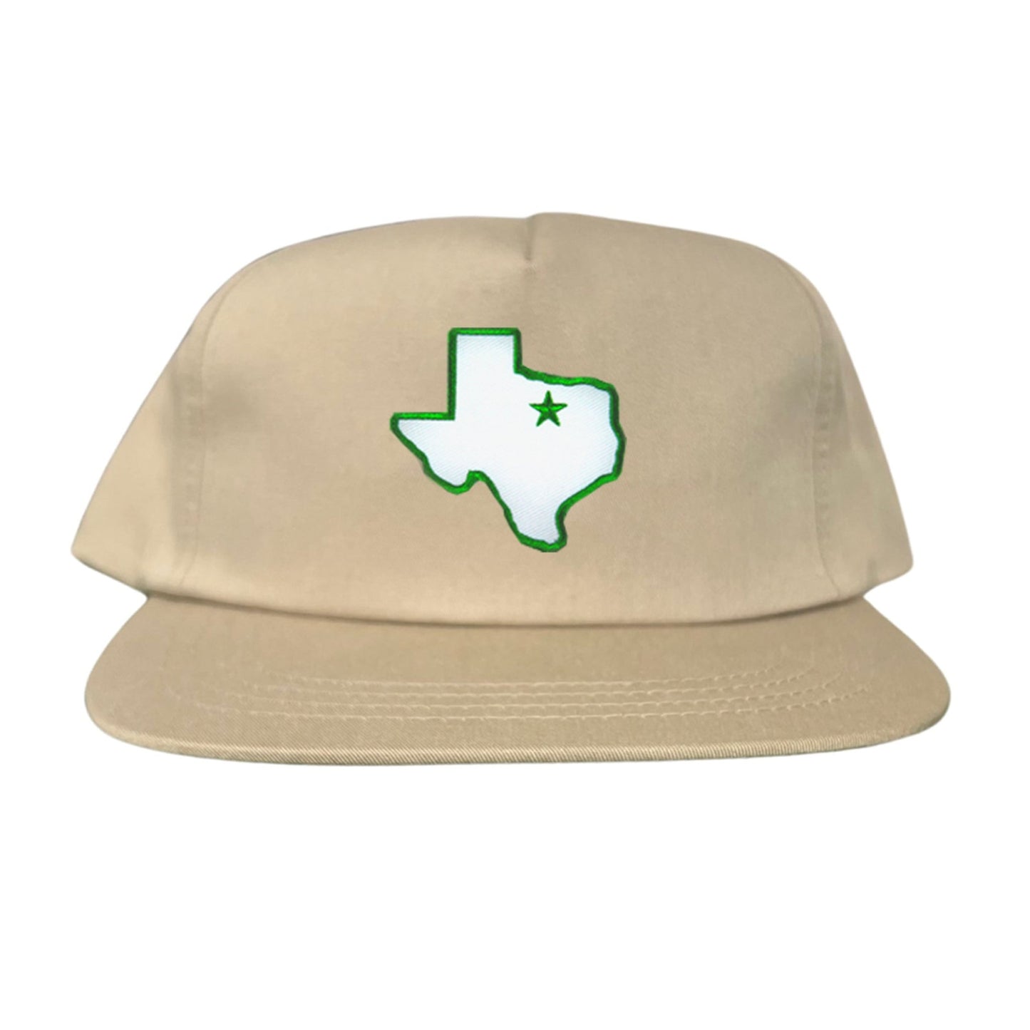 UNT State of Texas Star / 210 / Hats / UNT012 / MM - Flatbill Khaki Canvas Snapback - Club Rehab