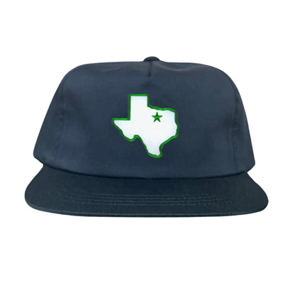 UNT State of Texas Star / 210 / Hats / UNT012 / MM - Flatbill Navy Canvas Snapback - Club Rehab