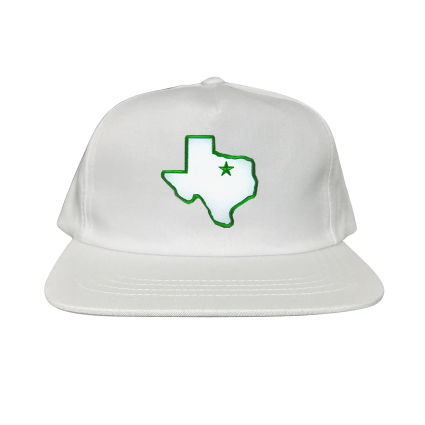 UNT State of Texas Star / 210 / Hats / UNT012 / MM - Flatbill White Canvas Snapback - Club Rehab