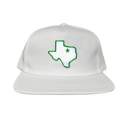 UNT State of Texas Star / 210 / Hats / UNT012 / MM - Flatbill White Canvas Snapback - Club Rehab