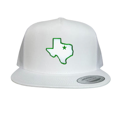 UNT State of Texas Star / 210 / Hats / UNT012 / MM - Flatbill White Mesh Snapback - Club Rehab