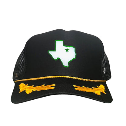 UNT State of Texas Star / 210 / Hats / UNT012 / MM - Foam Black/Gold Mesh Snapback - Club Rehab
