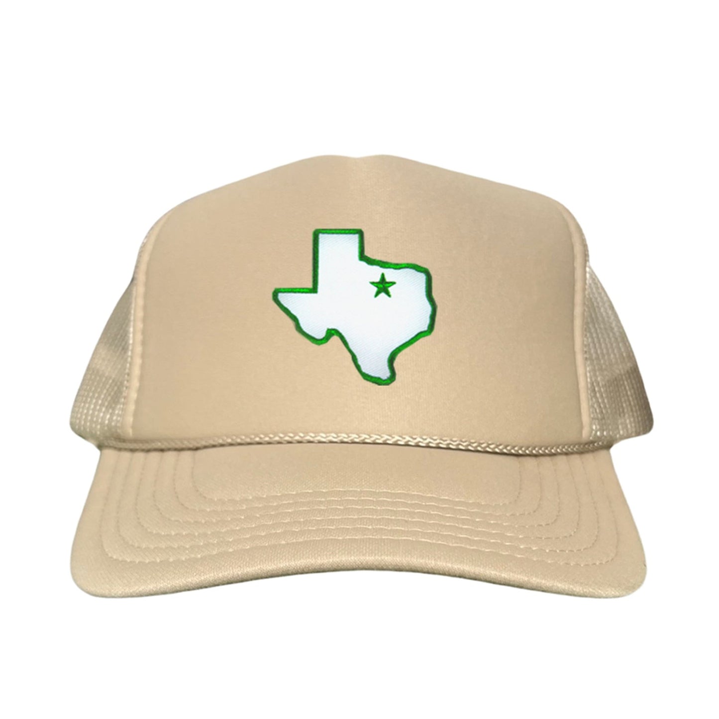 UNT State of Texas Star / 210 / Hats / UNT012 / MM - Foam Khaki Mesh Snapback - Club Rehab