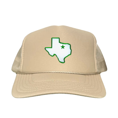 UNT State of Texas Star / 210 / Hats / UNT012 / MM - Foam Khaki Mesh Snapback - Club Rehab