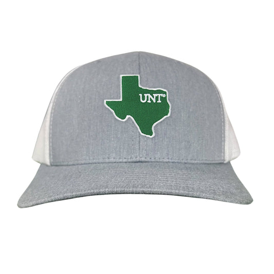 UNT / State of Texas UNT / 213 / Hats / UNT012 / MM - Heather Grey / White Curved Bill Mesh Snapback - Club Rehab