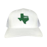 White Curved Bill Mesh Snapback