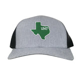 Heather Grey / Black Curved Bill Mesh Snapback