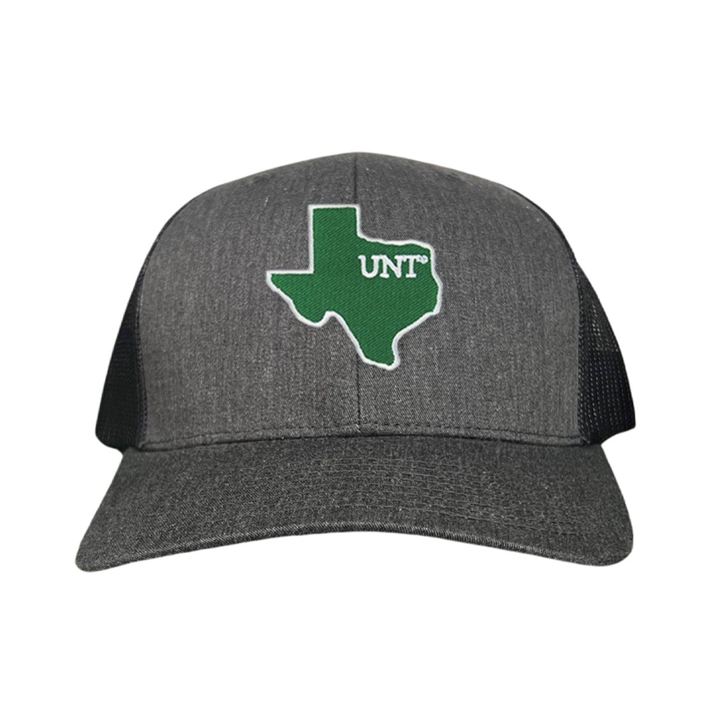 UNT / State of Texas UNT / 213 / Hats / UNT012 / MM - Dark Heather / Black Curved Bill Mesh Snapback - Club Rehab