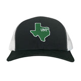Black / White Curved Bill Mesh Snapback