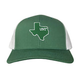 Green / White Curved Bill Mesh Snapback