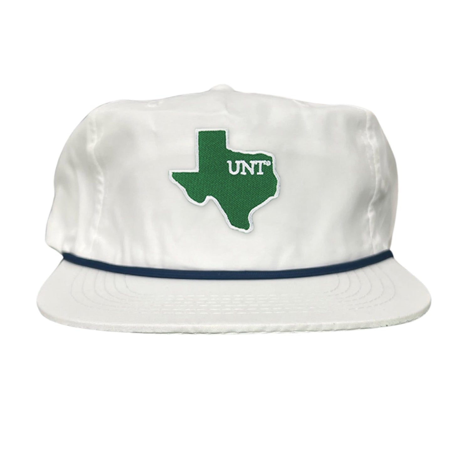 UNT / State of Texas UNT / 213 / Hats / UNT012 / MM - Flatbill White with Navy Rope - Club Rehab