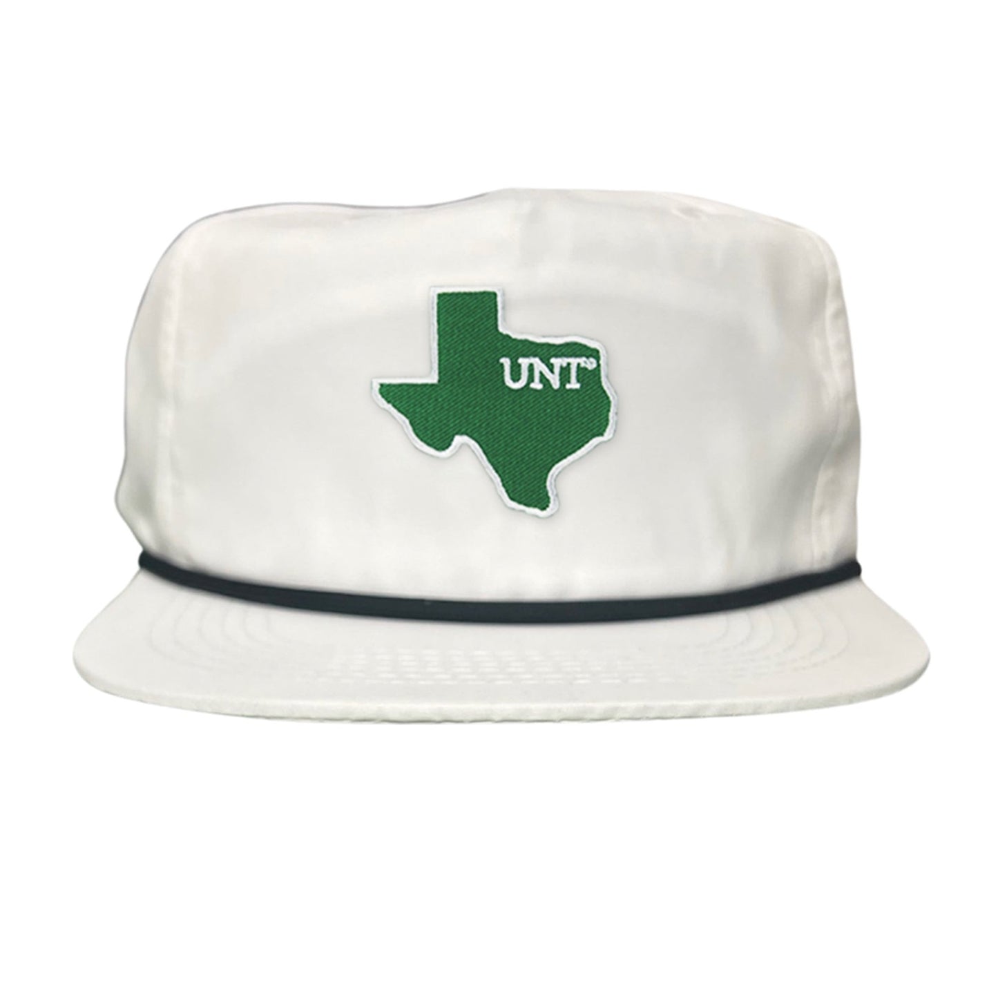 UNT / State of Texas UNT / 213 / Hats / UNT012 / MM - Flatbill White with Black Rope - Club Rehab