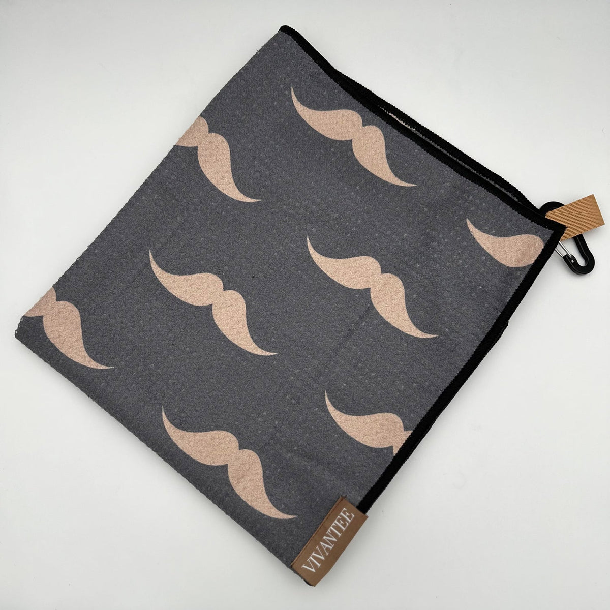 Urban Gent | Mustache Patterned Magnetic Golf Towel - Club Rehab