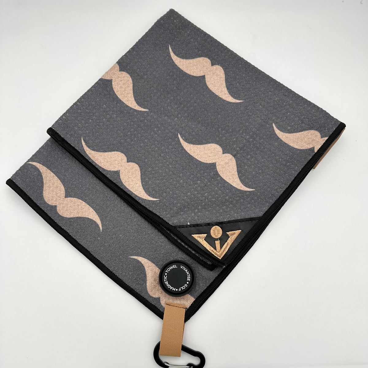 Urban Gent | Mustache Patterned Magnetic Golf Towel - Club Rehab
