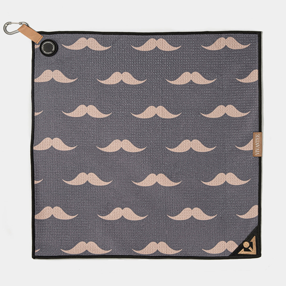 Urban Gent | Mustache Patterned Magnetic Golf Towel - Club Rehab