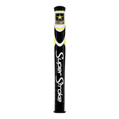 U.S. Army SuperStroke putter grip in black with white and yellow graphics and Army star logo