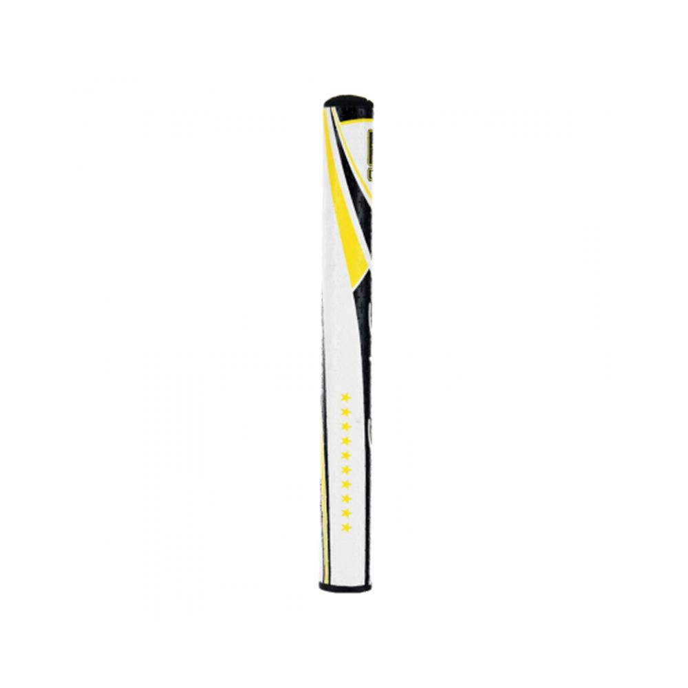 Side view of the U.S. Army SuperStroke Mid Slim 2.0 putter grip with yellow stars on a white panel