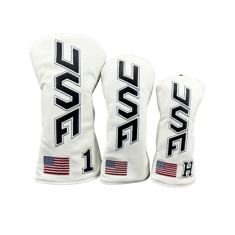 USA Heritage Headcovers - White Full 3 PCs set (D,F,H) - Club Rehab