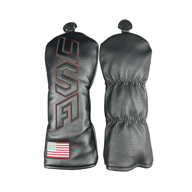 USA Heritage Headcovers - Black/Red Fairway - Club Rehab