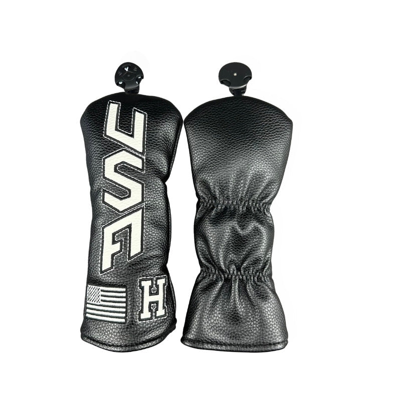USA Heritage Headcovers - Black/White Hybrid - Club Rehab