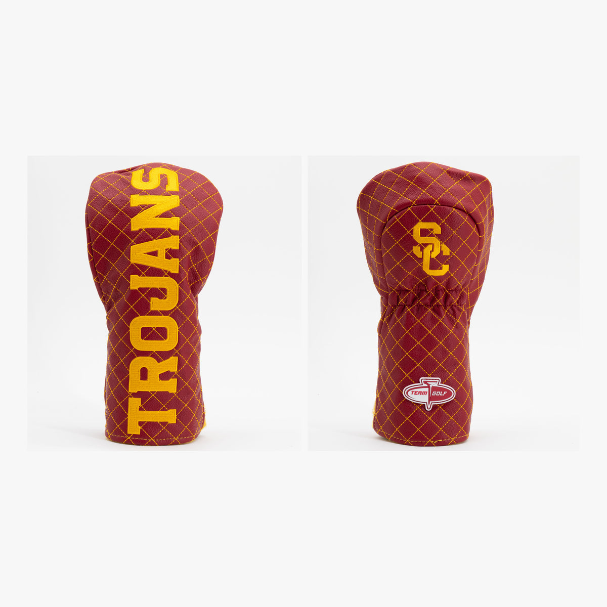 USC Trojans Solid Quilted Driver Headcover, front and back views