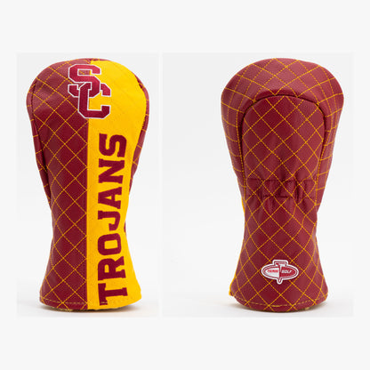 USC Trojans Split Quilted Fairway Headcover, front and back views