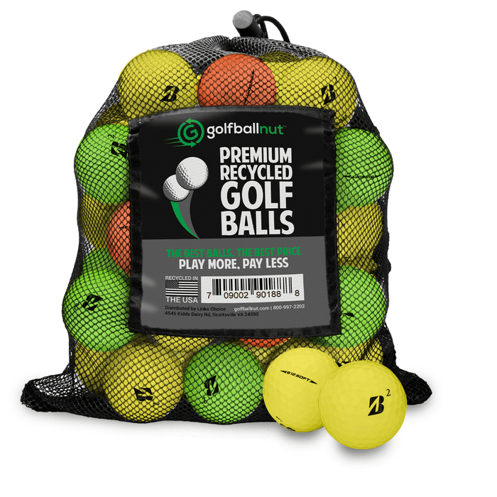 Used Bridgestone Color Mix Golf Balls - Mesh Bag - 24 - Club Rehab