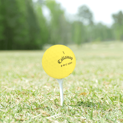 Used Callaway ERC Soft Triple Track Golf Balls - 1 Dozen - Mint Yellow - Club Rehab