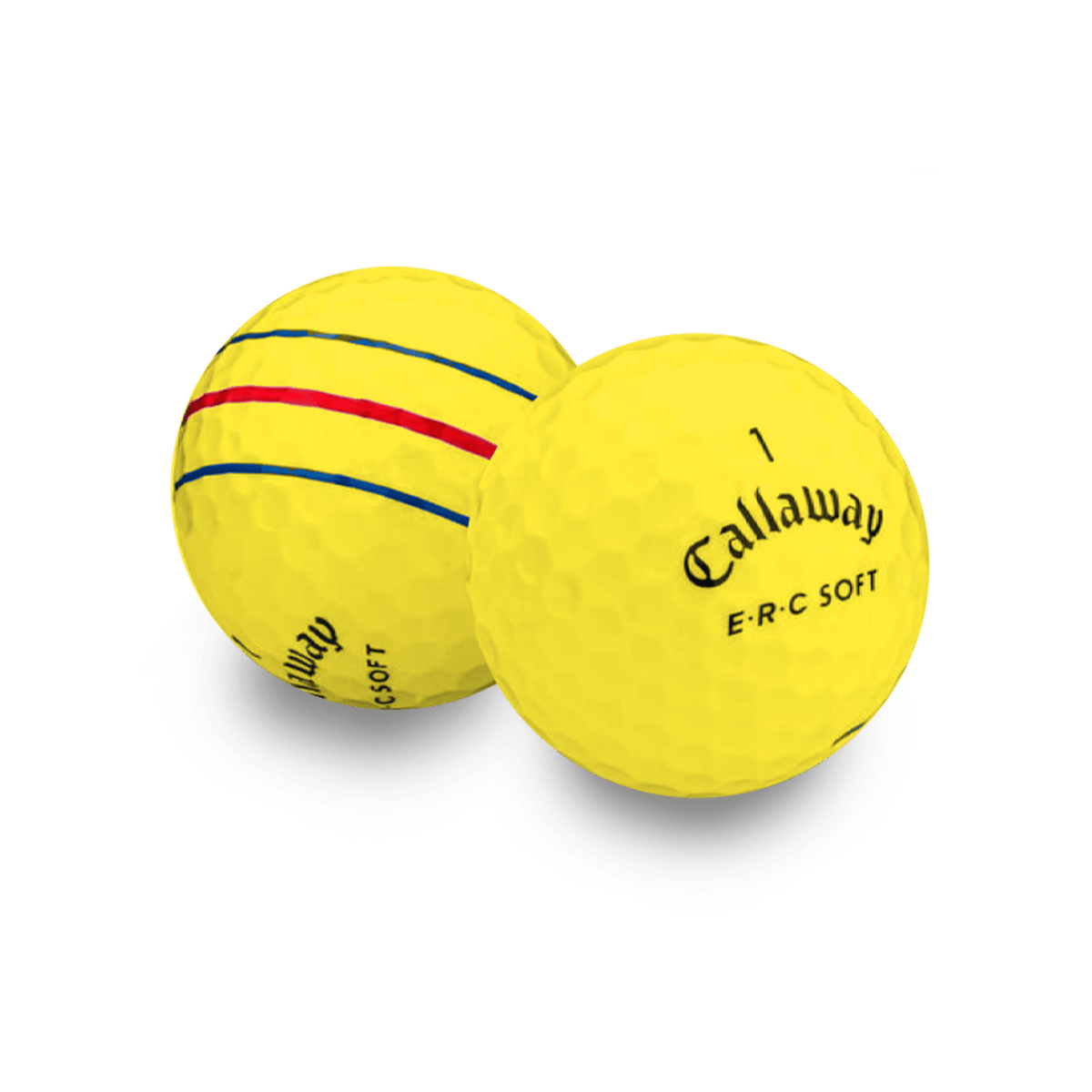 Used Callaway ERC Soft Triple Track Golf Balls - 1 Dozen - Mint Yellow - Club Rehab