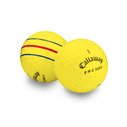 Used Callaway ERC Soft Triple Track Golf Balls - 1 Dozen - Mint Yellow - Club Rehab