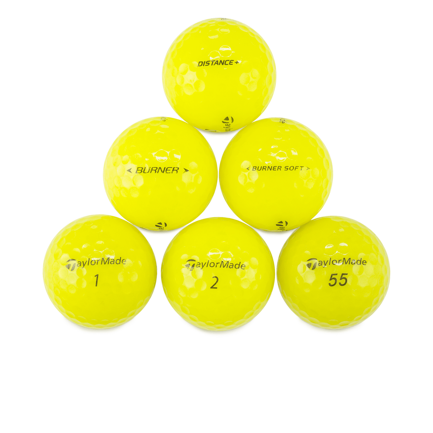 Used TaylorMade Yellow Mix Golf Balls - 1 Dozen - Mint - Club Rehab
