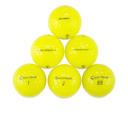 Used TaylorMade Yellow Mix Golf Balls - 1 Dozen - Mint - Club Rehab