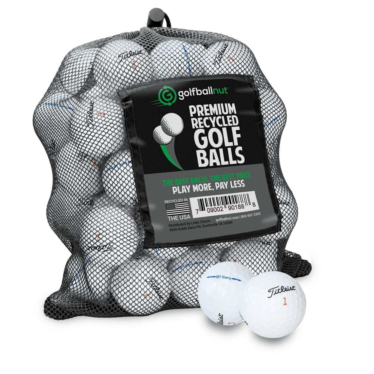 Used Titleist Mix Golf Balls - Mesh Bag - 24 - Club Rehab
