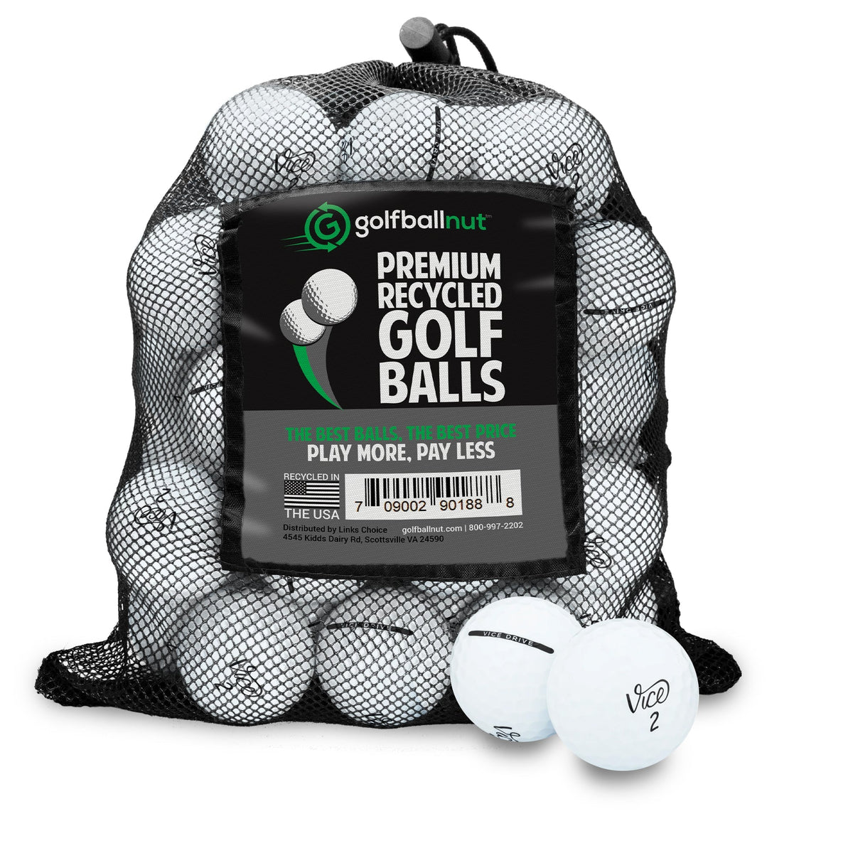 Used Vice Mix Golf Balls - Mesh Bag - 24 - Club Rehab