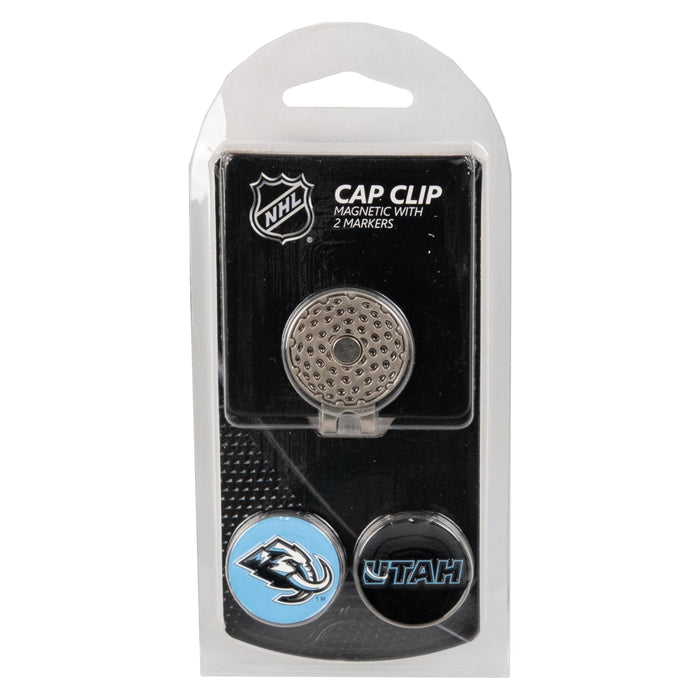 Utah Mammoth hat clip with two golf ball markers