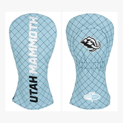 Utah Mammoth Solid Quilted Driver Headcover, front and back views