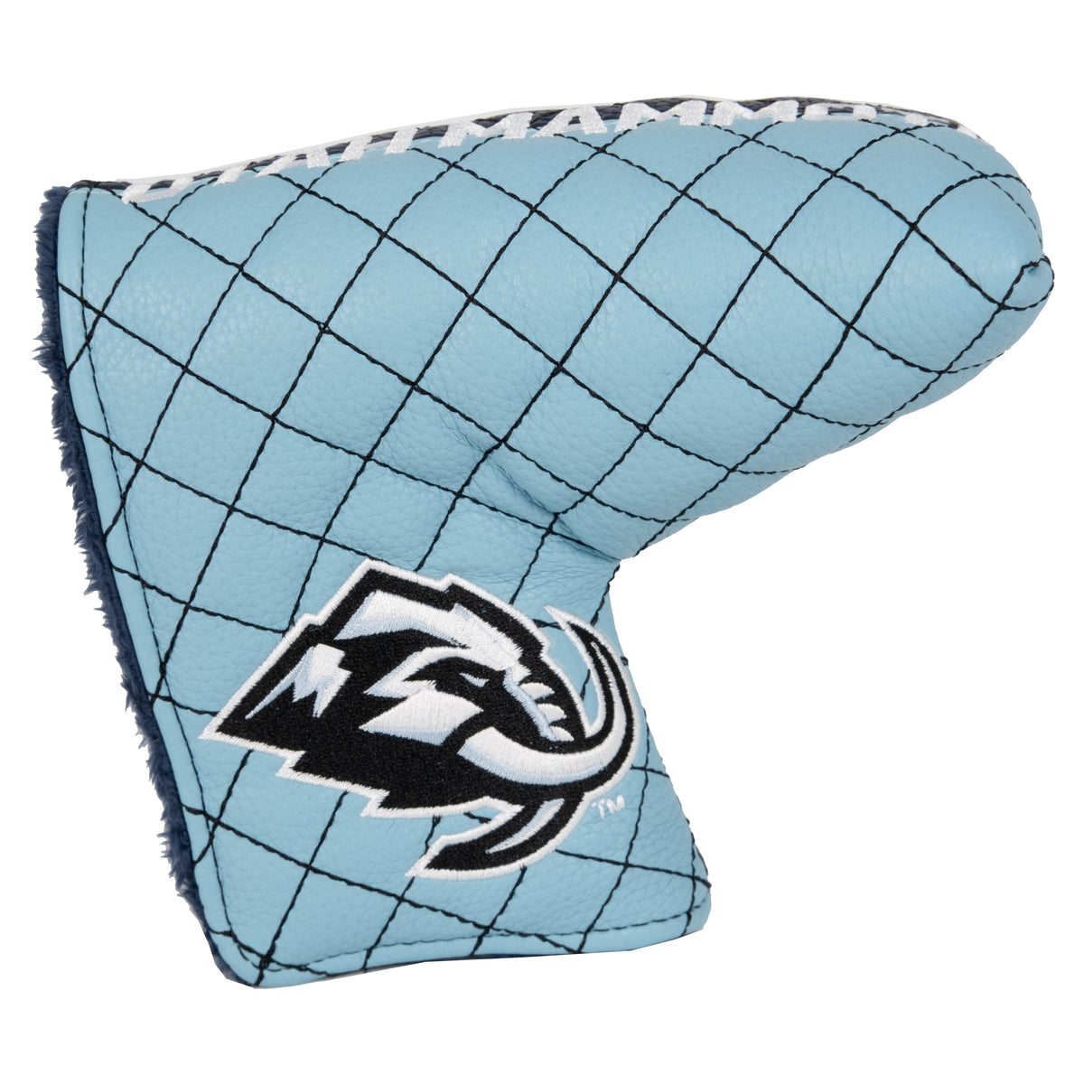 Utah Mammoth Split Blade Putter quilted headcover, front view