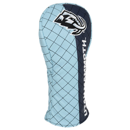 Utah Mammoth Split Fairway quilted headcover, angled view
