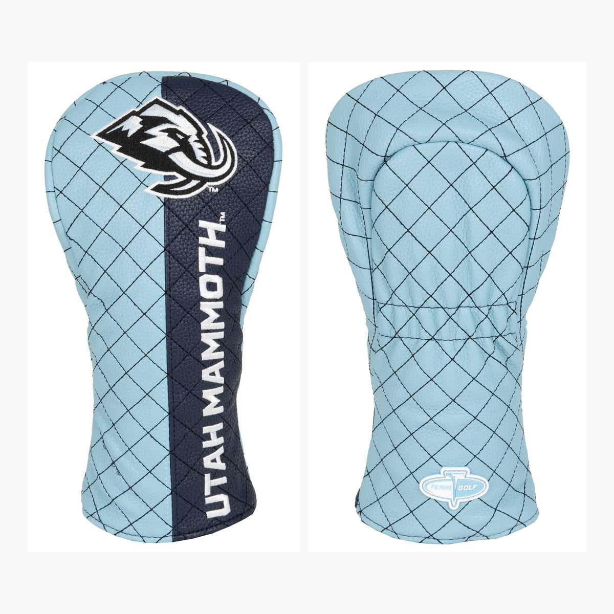 Utah Mammoth Split Quilted Fairway Headcover, front and back views