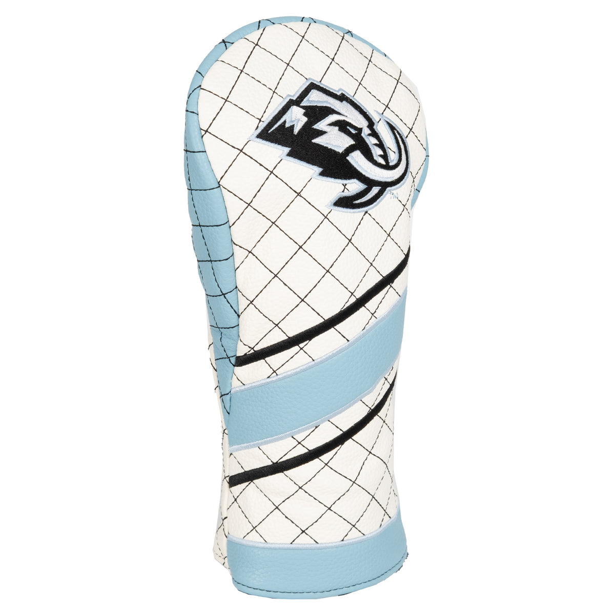 Utah Mammoth Striped Fairway quilted headcover, angled view