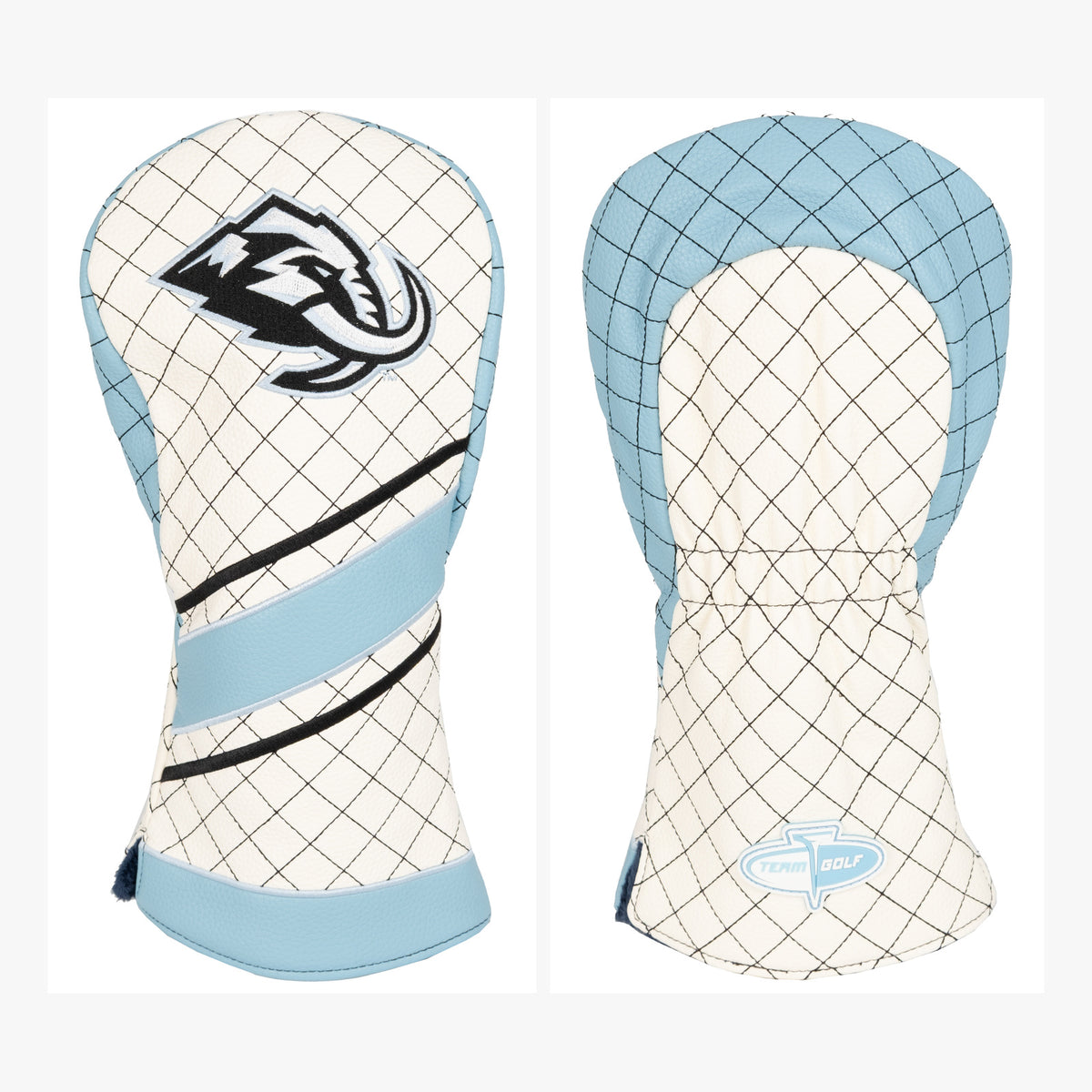 Utah Mammoth Striped Quilted Driver Headcover, front and back views