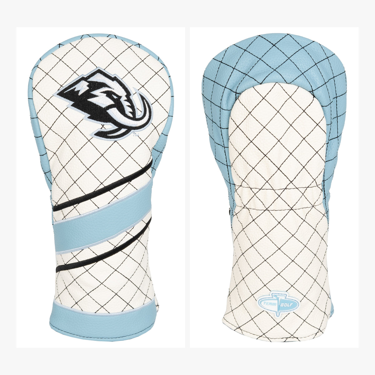 Utah Mammoth Striped Quilted Fairway Headcover, front and back views