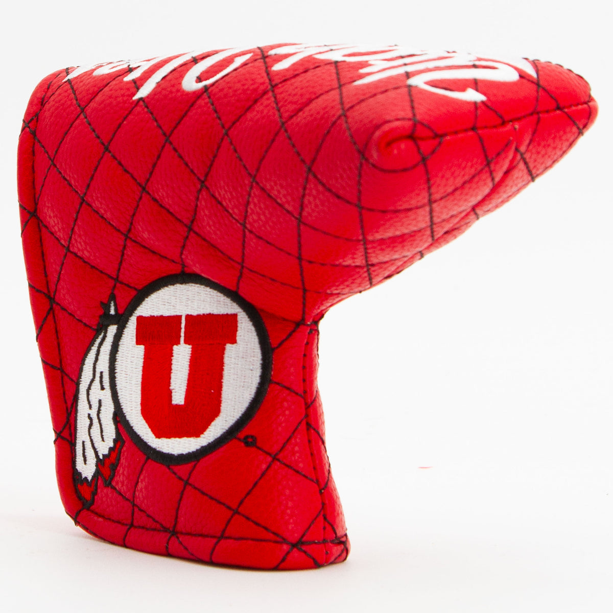 Utah Utes Solid Quilted Blade Putter Cover, angled view