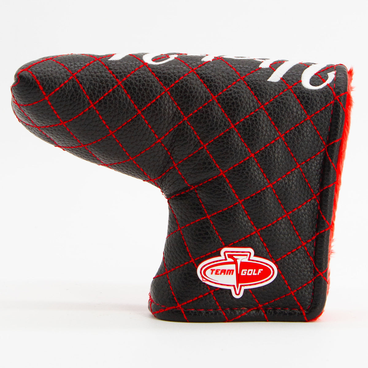 Utah Utes Split Quilted Blade Putter Cover, back view