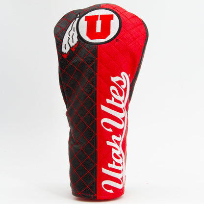 Utah Utes Split Quilted Driver Headcover, front view