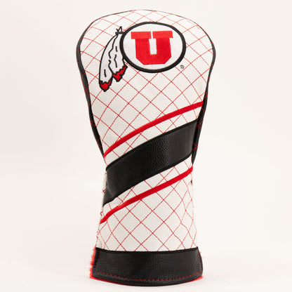Utah Utes Striped Quilted Driver Headcover, front view