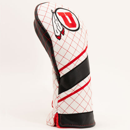 Utah Utes Striped Quilted Driver Headcover, angled view