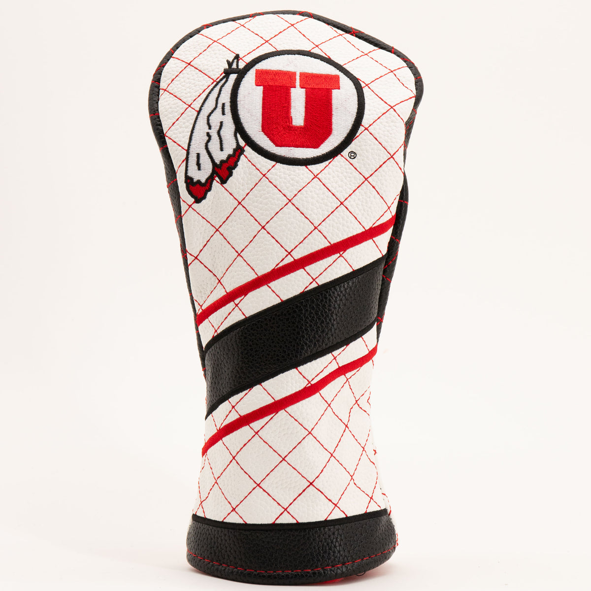 Utah Utes Striped Quilted Fairway Headcover, front view
