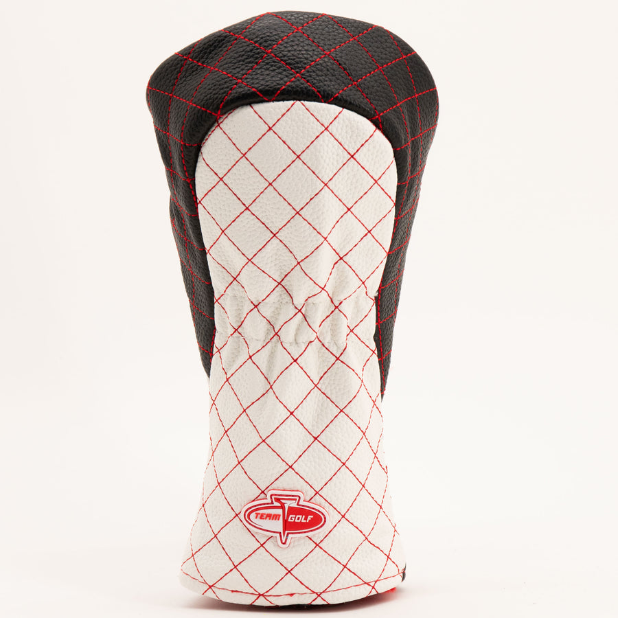 Utah Utes striped quilted fairway cover, back view